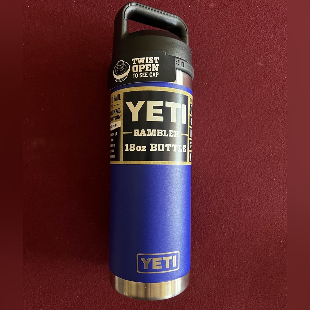 Yeti Rambler 18oz Water Bottle with Chug Cap Offshore Blue 💙💙